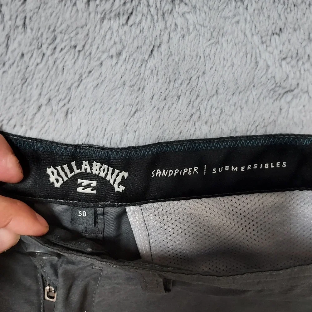 Billabong Shorts Mens 30 Hybrid Submersibles Sandpiper Black Surfer Swim Walk - Picture 3 of 7